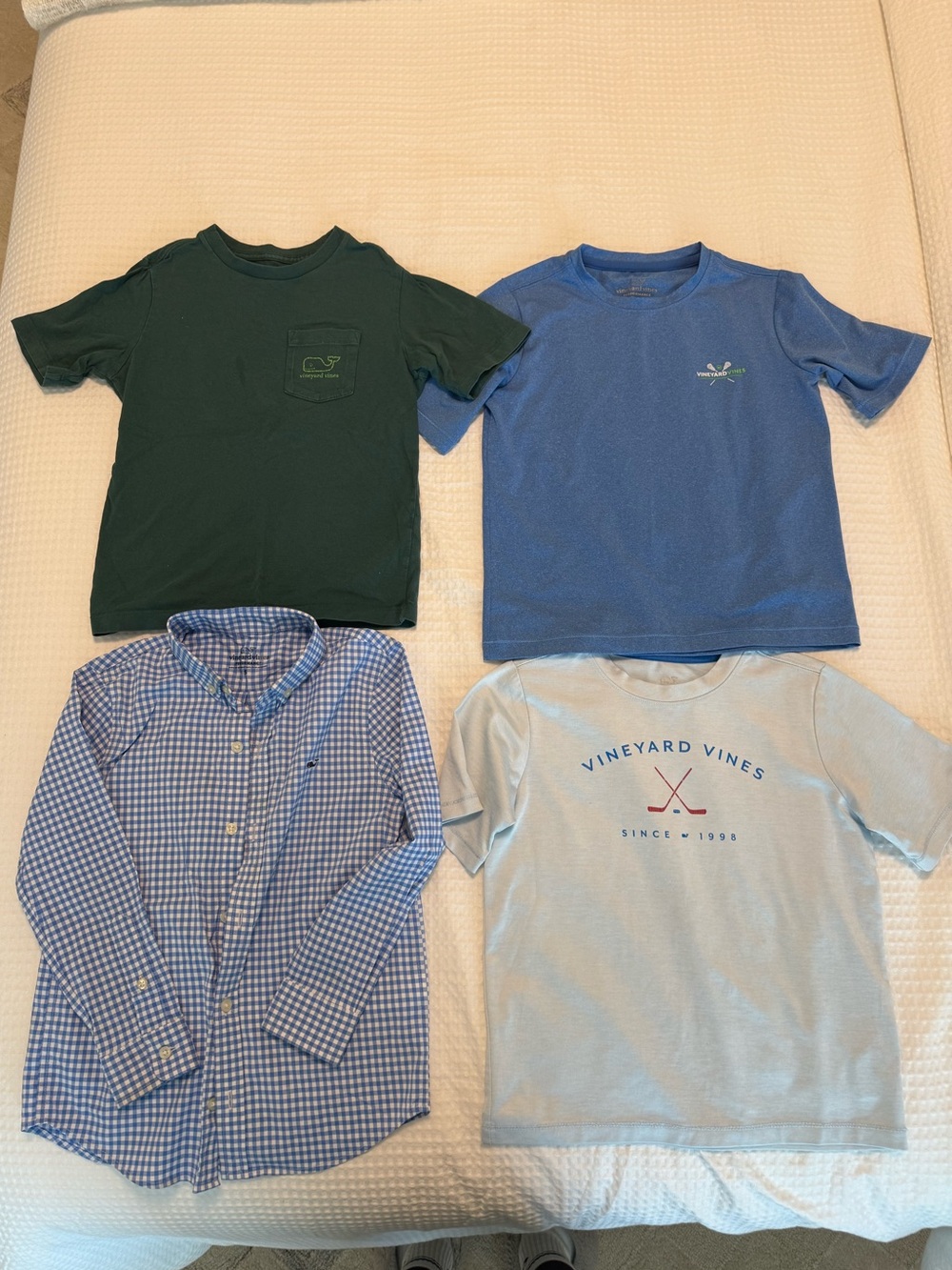 Vineyard Vines Performance and One Green Cotton Short Sleeve Bundle Boys Size 5